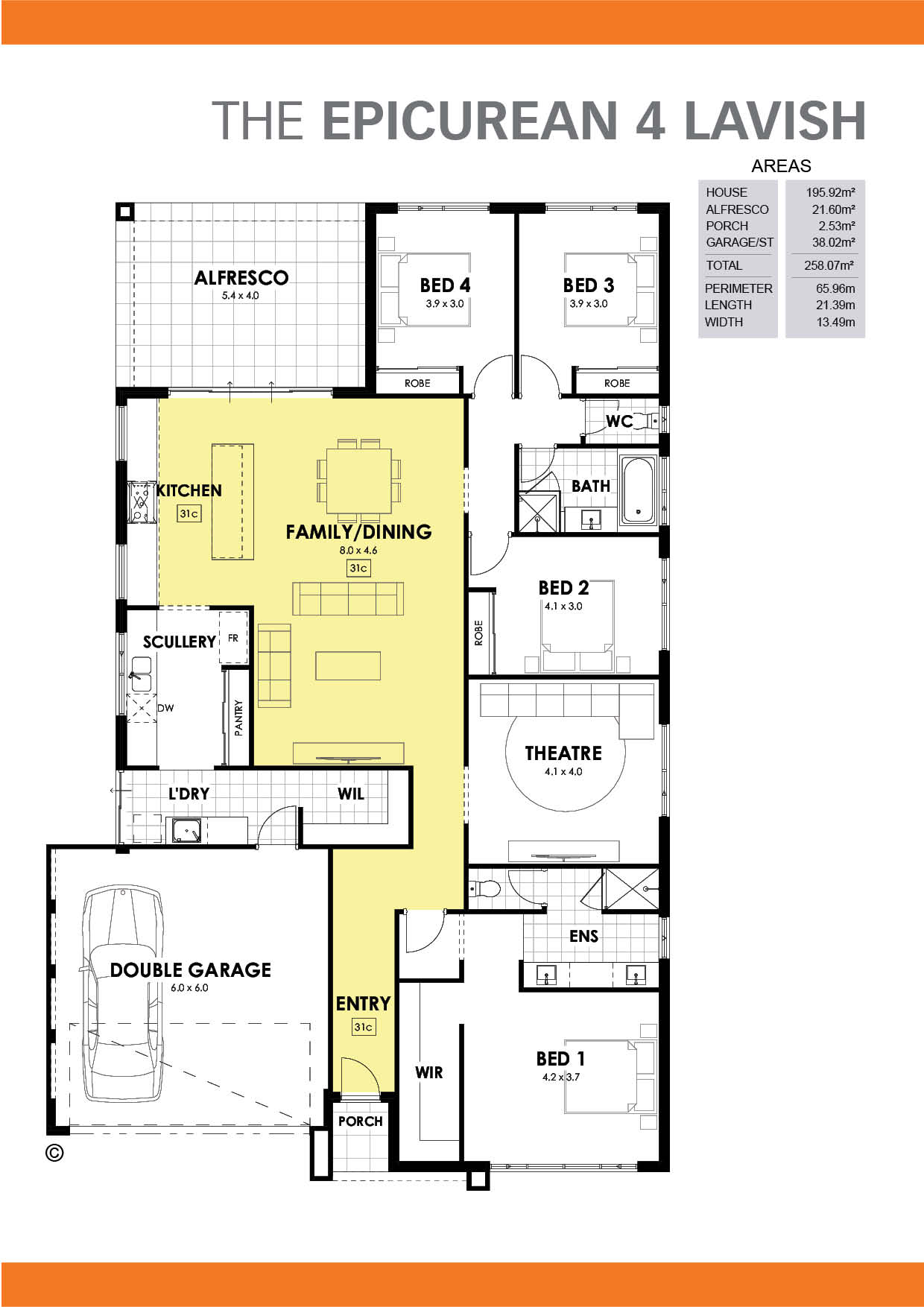 The Epicurean 4 Lavish Floorplan