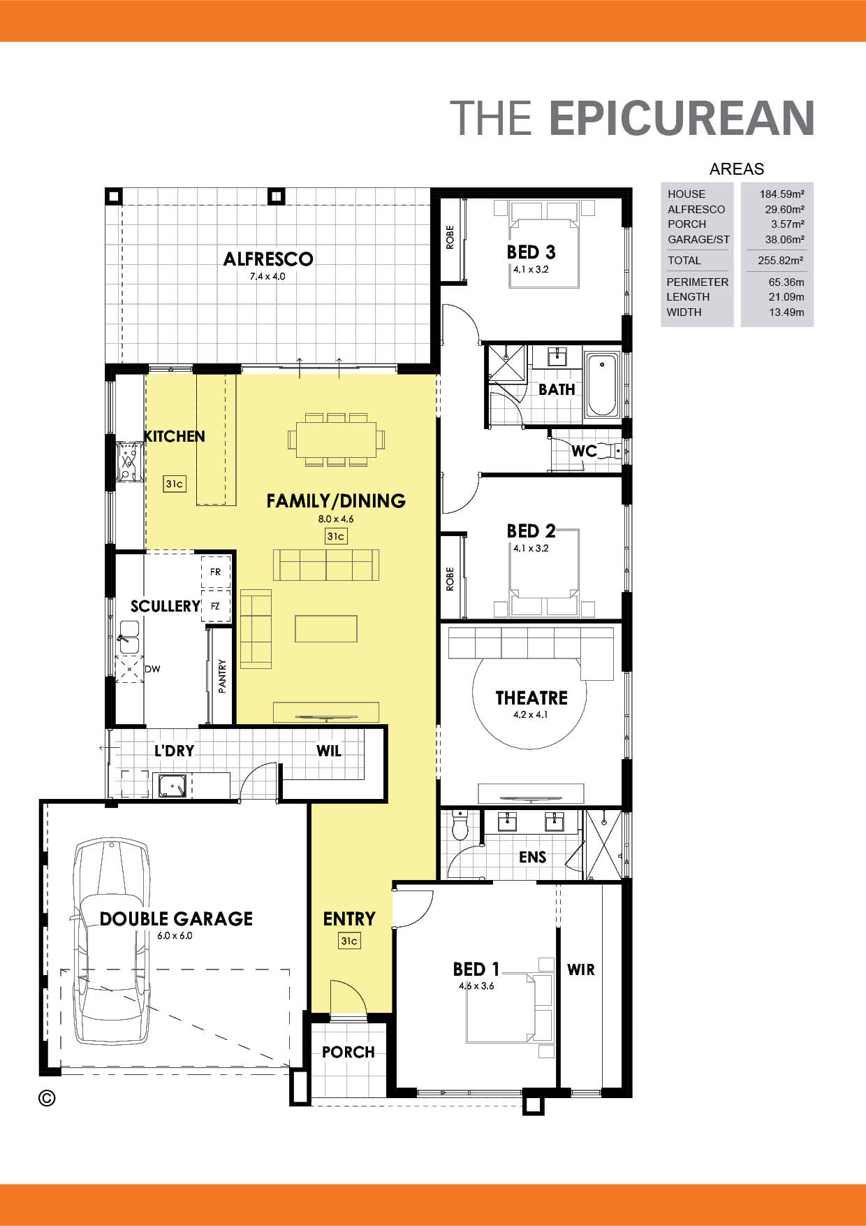 The Epicurean 3 Floorplan