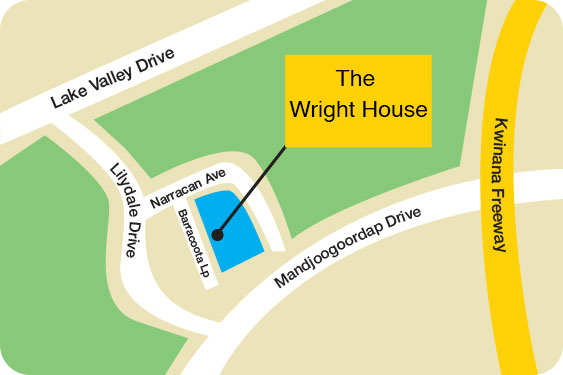 wright house location map