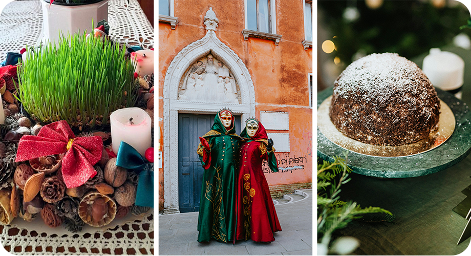 image 2 Croatian Christmas wheat grass growing in a jar on festive table