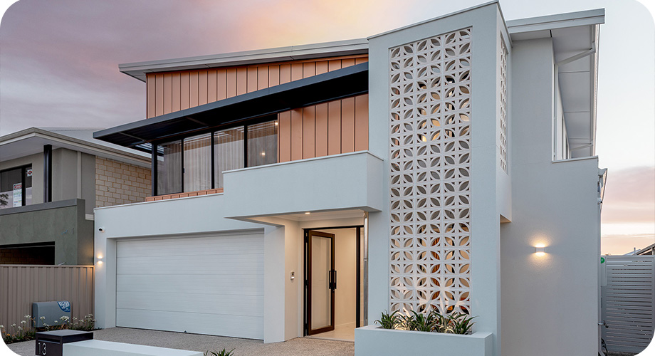 Double storey home design for a 12.5m wide block Double storey home design for a 12.5m wide block